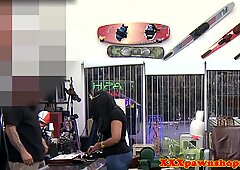 Spex youngster doggyfucked by pawnbroker POV