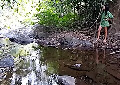Jungle, river, open river saree batning