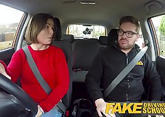 Fake Driving School Jealous learner with great tits wants hard fucking