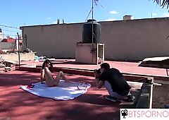 BTSporno-Rooftop blowjob with sexy spinner Ferr Lima