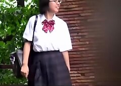 Japanese Schoolgirls Pissing in Public Caught on Hidden Cam