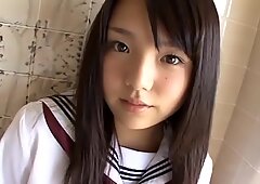 Japonky school uniforma, recent, autobus japaneses school dívka