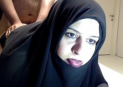 Kövér muszlim nő fucks at otthon