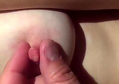 Big nipples pulled and yanked slow motion