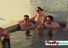 Pool party at the red room with mature swingers and girls with big tits for a massive orgy. Join us. - Big Red