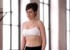 Koşu bandında aşağı bluz - memeler bir poppin hd video ii egzersiz antrenmanı