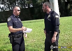 Car thief gets his asshole defenestrated by horny gay cops big cock