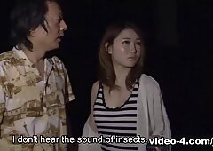 Ghost story with Airi Mizusawa and Miho Miyazawa outdoors - JapanHDV