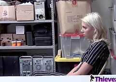 ROUGH SEX with nasty teen thief in office with the SUPERVISOR