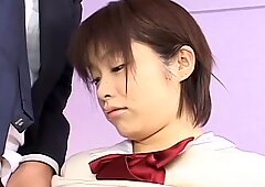 Naughty Asian Kasumi Uehara blowjob and tittie fuck