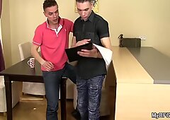 She Finds Him Riding Horny Gay Teen Cock